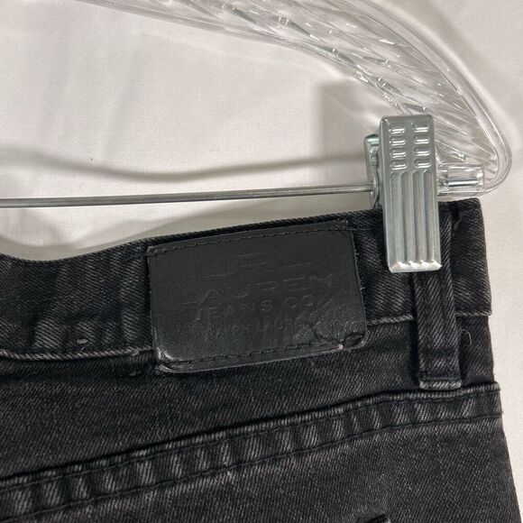 Lauren Ralph Lauren Jeans Women 10 Black Denim High Rise Button Zip Cotton Blend - Picture 9 of 10